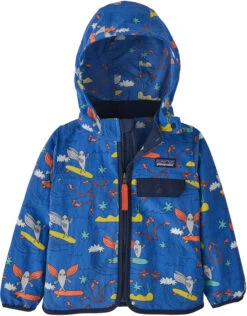 Patagonia Baggies Jacket Kids, Blauw/bont