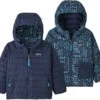 Patagonia Down Sweater Omkeerbare Hoody Kinderen, Blauw 1 Patagonia Down Sweater Omkeerbare Hoody Kinderen, Blauw -Winter Mode Winkel patagonia down sweater reversible hoody kids blue watl 1