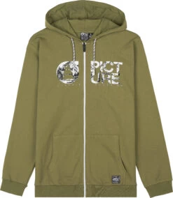 Picture Basement Zip Hoodie Heren, Olijf