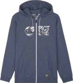 Picture Basement Zip Hoodie Heren, Blauw
