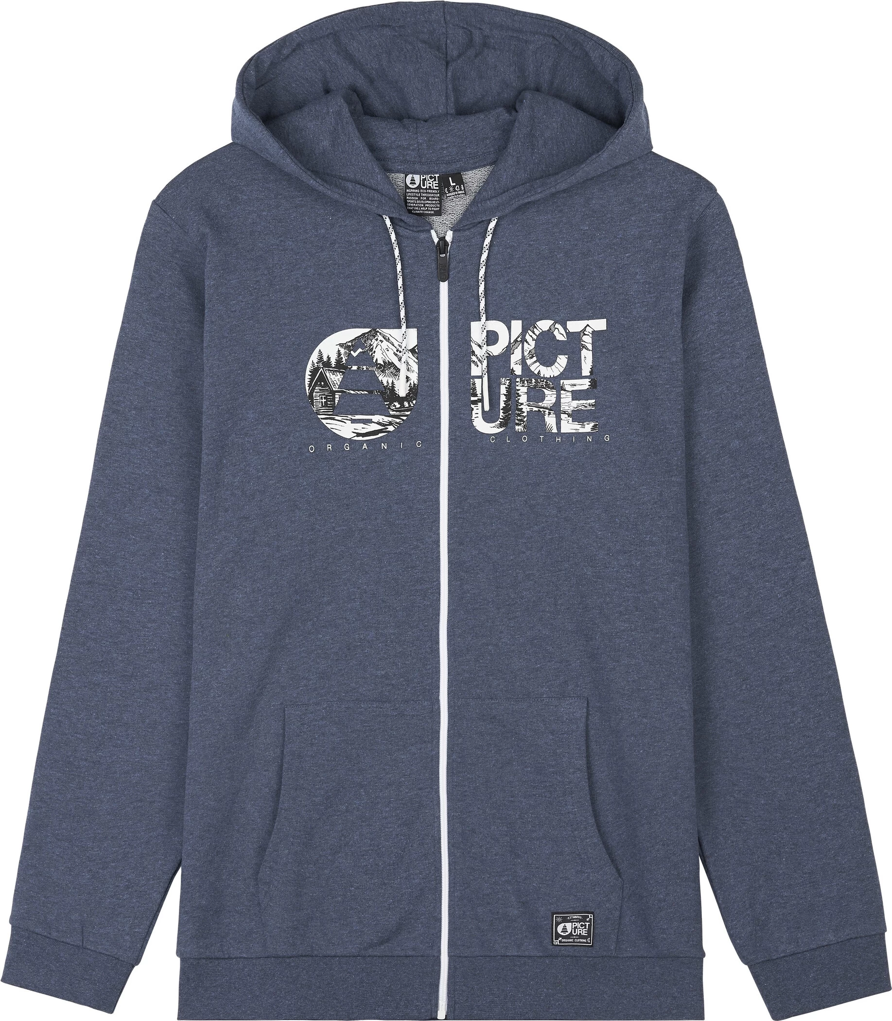 Picture Basement Zip Hoodie Heren, Blauw 3 Picture Basement Zip Hoodie Heren, Blauw