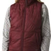 Prana Esla Vest Dames, Rood -Winter Mode Winkel prana esla vest women maroon 1