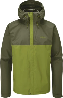 Rab Downpour Eco Jas Heren, Groen/olijf