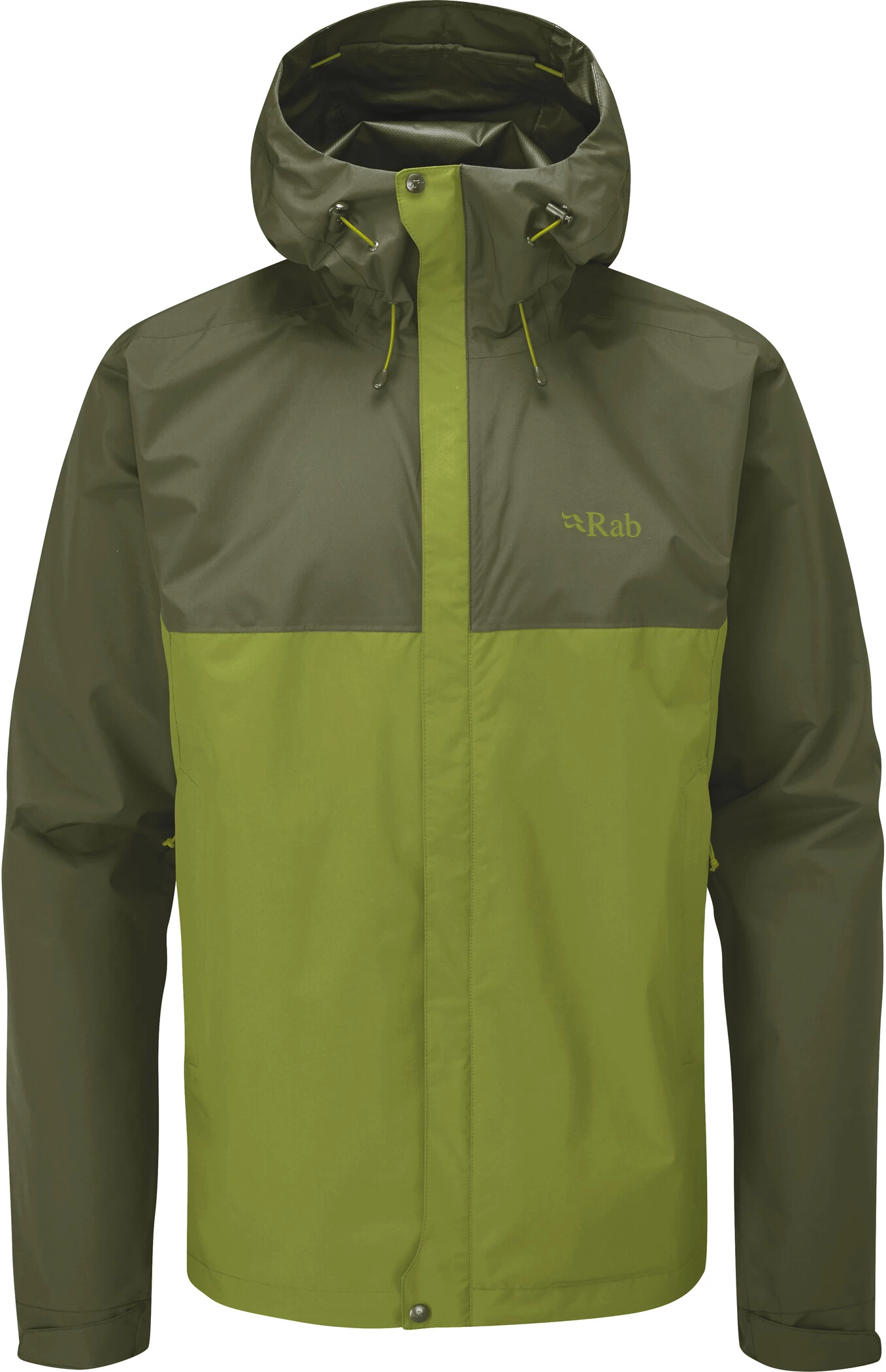 Rab Downpour Eco Jas Heren, Groen/olijf 3 Rab Downpour Eco Jas Heren, Groen/olijf