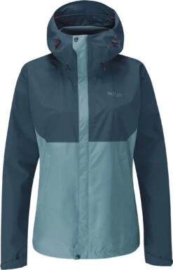 Rab Downpour Plus Jas Dames, Blauw