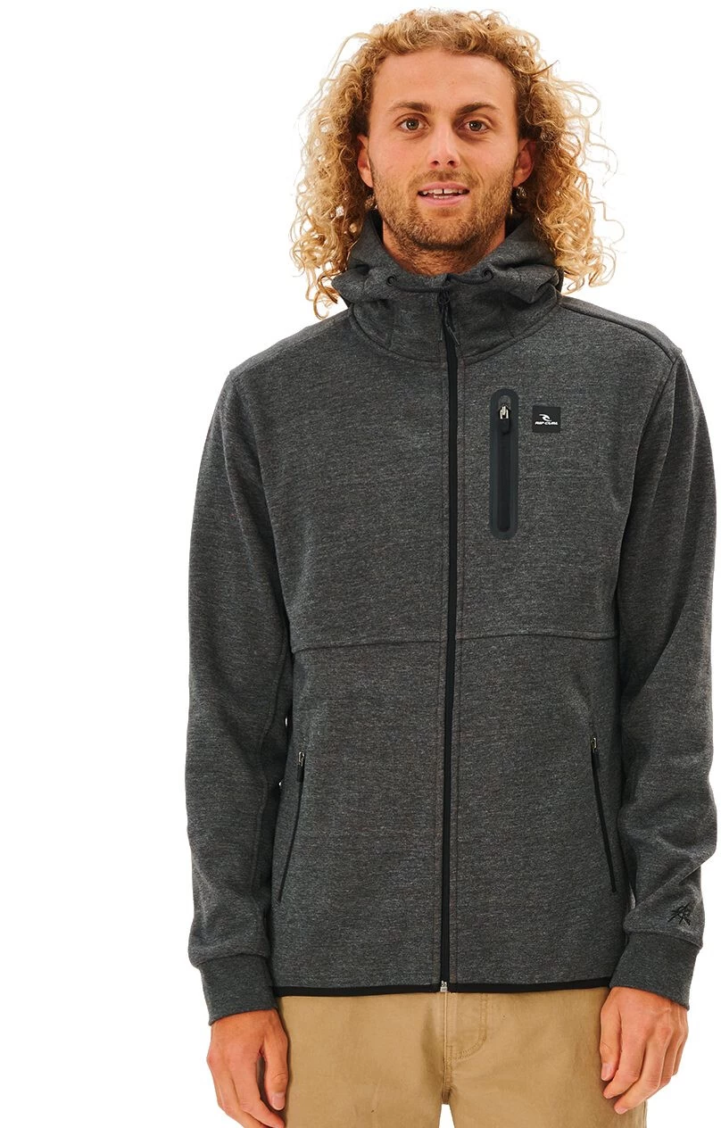 Rip Curl Anti Series Departed Zip Thru Jas Heren, Grijs 3 Rip Curl Anti Series Departed Zip Thru Jas Heren, Grijs