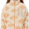 Rip Curl Waves Polar Fleece Jas Meisjes, Beige/oranje -Winter Mode Winkel rip curl waves polar fleece jacket girls sand 1