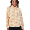 Rip Curl Waves Polar Fleece Jas Dames, Beige -Winter Mode Winkel rip curl waves polar fleece jacket women sand 1