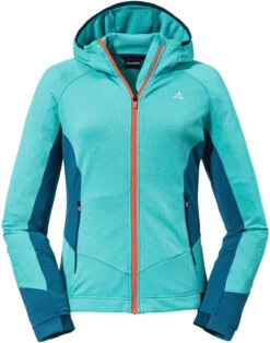 Schöffel Forillon Fleece Hoody Dames, Turquoise/blauw
