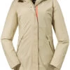 Schöffel Sardegna Parka Dames, Beige -Winter Mode Winkel schoeffel sardegna parka women humus 1