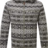 Sherpa Bhutan Full Zip Hoodie Heren, Grijs/olijf -Winter Mode Winkel sherpa bhutan full zip hoodie men monsoon grey multi 1