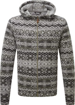 Sherpa Bhutan Full Zip Hoodie Heren, Grijs/olijf