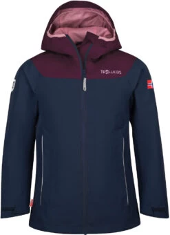 TROLLKIDS Bergen Jas Meisjes, Blauw/violet