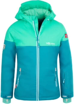 TROLLKIDS Hallingdal Jas Meisjes, Blauw/turquoise