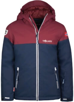 TROLLKIDS Hallingdal Jas Meisjes, Blauw/rood