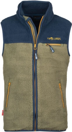 TROLLKIDS Hemsedal Vest Kinderen, Groen/blauw