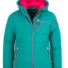 TROLLKIDS Hemsedal XT Sneeuwjas Kinderen, Turquoise/roze -Winter Mode Winkel trollkids hemsedal xt snow jacket kids smaragd rubine 1
