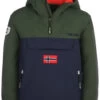 TROLLKIDS Kirkenes Anorak Kinderen, Groen/blauw -Winter Mode Winkel trollkids kirkenes anorak kids forest green navy flame orange 1