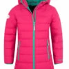 TROLLKIDS Stavanger Jas Meisjes, Roze/turquoise 2 TROLLKIDS Stavanger Jas Meisjes, Roze/turquoise -Winter Mode Winkel trollkids stavanger coat girls pink peacock green 1