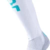 UYN Evo Race Skisokken Dames, Wit/blauw -Winter Mode Winkel uyn evo race ski socks women white water green 1