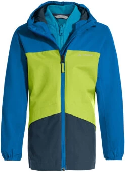 VAUDE Escape 3in1 Jas Kinderen, Blauw/groen