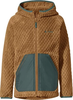 VAUDE Manukau Fleece Jas Kinderen, Bruin/groen