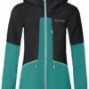VAUDE Monviso Softshell Jas Dames, Zwart/groen